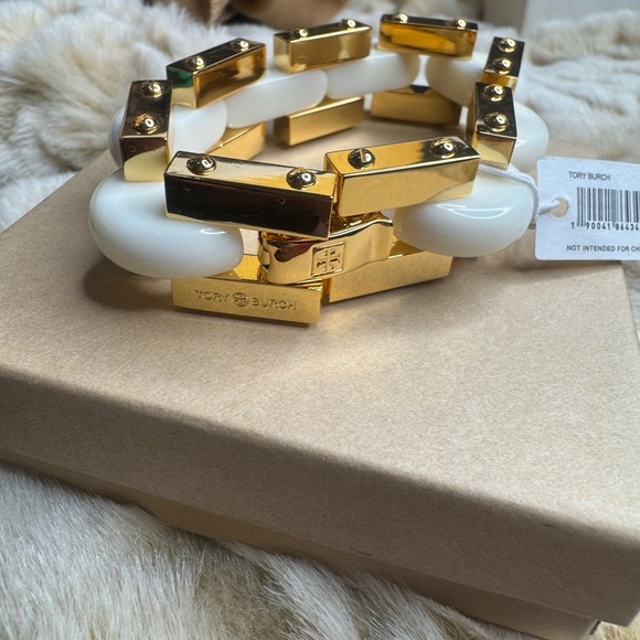 Tory Burch Gold and Cream Bracelet - Picture 2 of 6